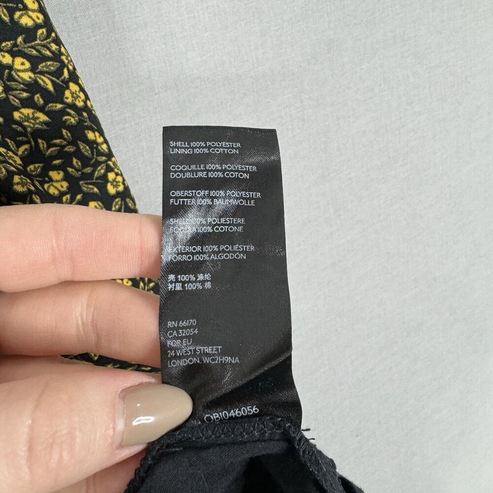 Urban Outfitters Women Dress Extra Small Black Newport Micro Floral Fairy Grunge - Picture 15 of 15
